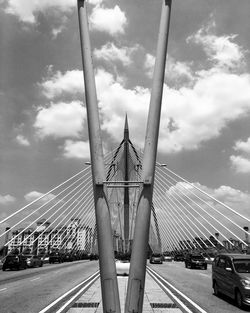 Low angle view of bridge against sky