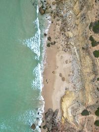 High angle view of beach