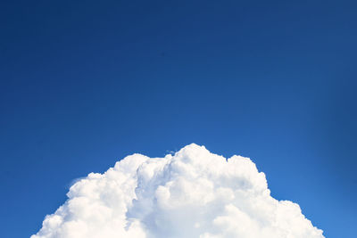 Low angle view of clouds in blue sky