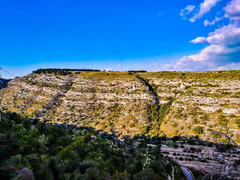 Scenic view of landscape against cloudy sky