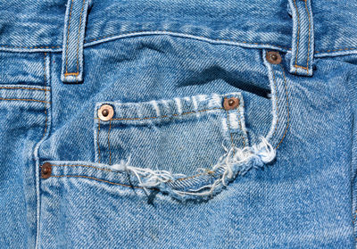 Old worn jeans..