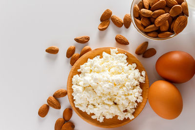 Close-up of food on white background