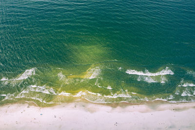 High angle view of sea shore