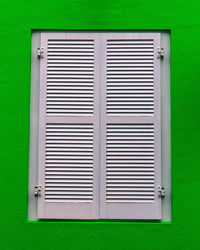 Close-up of shutter window