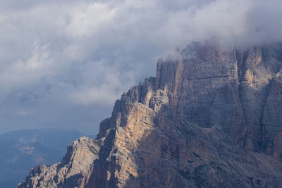 Panoramic view of rocky mountains against sky