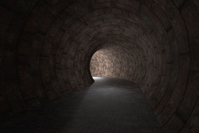 3d rendering of a stone tunnel