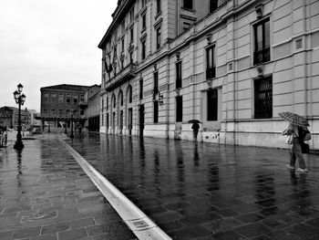 View of city street with buildings in background