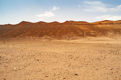 Scenic view of desert against sky