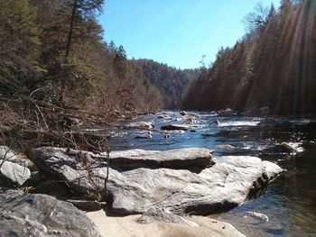 Scenic view of river against sky