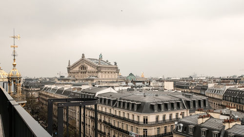 Buildings in city against sky