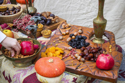 Close-up of food on table