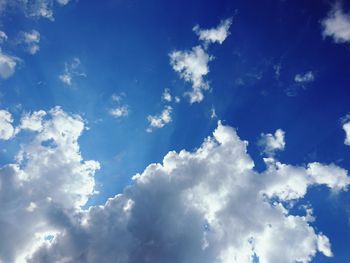 Low angle view of clouds in sky