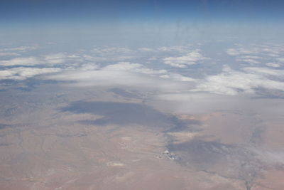 Aerial view of clouds over landscape