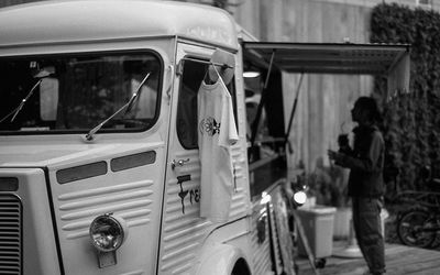Food truck parked outdoors