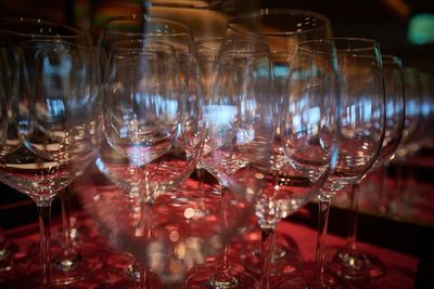 Close-up of wineglass on table