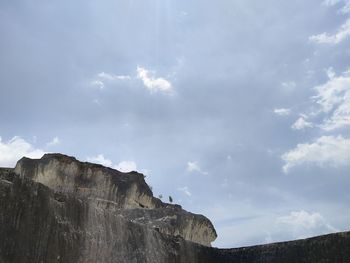 Low angle view of mountain against sky