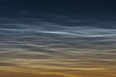 Low angle view of dramatic sky during sunset