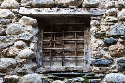 View of stone wall