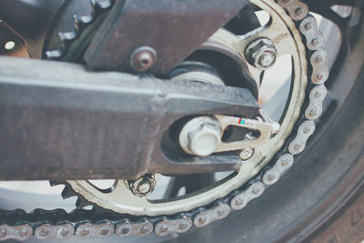 Close-up part of motorcycle