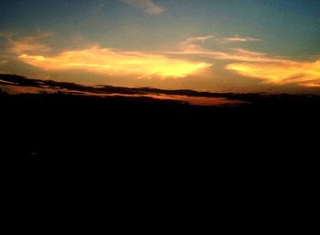 Clouds in sky at sunset