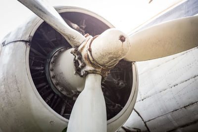 High angle view of propeller