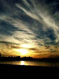 Scenic view of sunset over sea