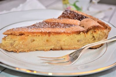 Close-up of cake in plate