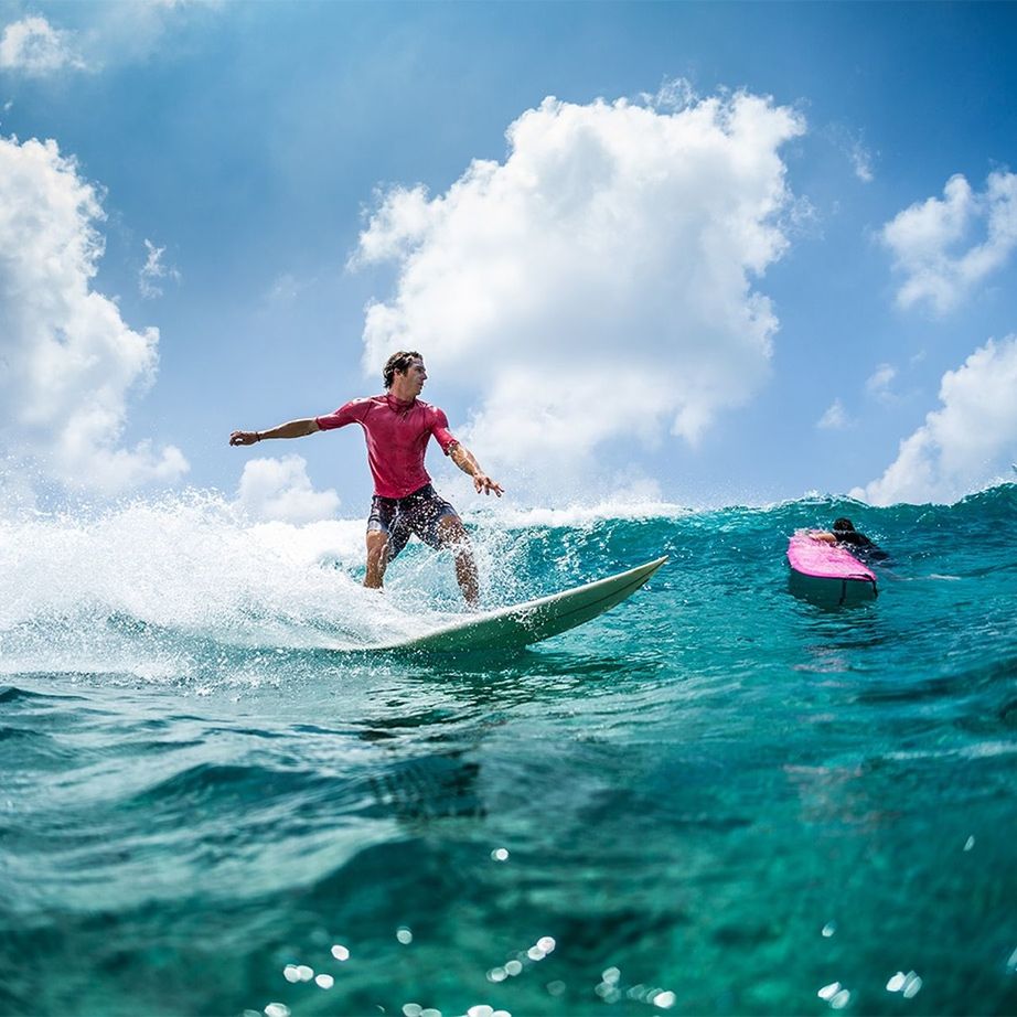 water, sports, sea, surfing, nature, adventure, motion, sky, water sports, leisure activity, one person, vacation, holiday, trip, adult, cloud, wave, nautical vessel, fun, men, lifestyles, summer, wind wave, day, recreation, blue, enjoyment, transportation, outdoors, travel, surfboard, extreme sports, emotion, full length, surfing equipment, activity, oar, beauty in nature, sports equipment, child, boardsport, speed, person, happiness, ocean, sunlight, balance, splashing, vitality, clothing, childhood, joy, travel destinations, exercising, positive emotion, kayak, female, women, relaxation, tropical climate, copy space