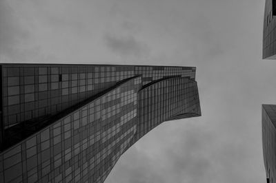 Low angle view of modern building against sky