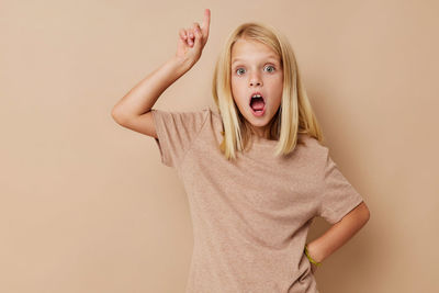 Portrait of teenage girl at home