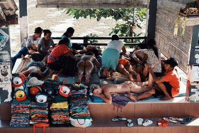 Full frame shot of market stall