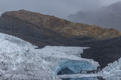 Scenic view of snowcapped mountains