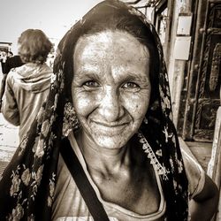 Close-up portrait of woman smiling
