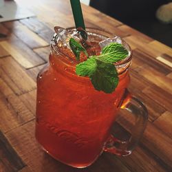 Close-up of drink on table