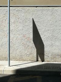 Shadow of cat on wall