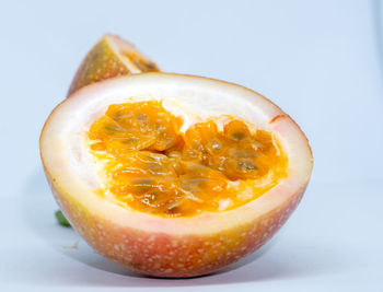 Close-up of orange fruit on table