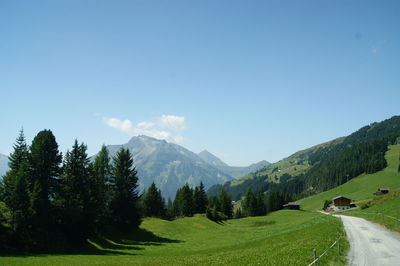 Scenic view of landscape against clear sky