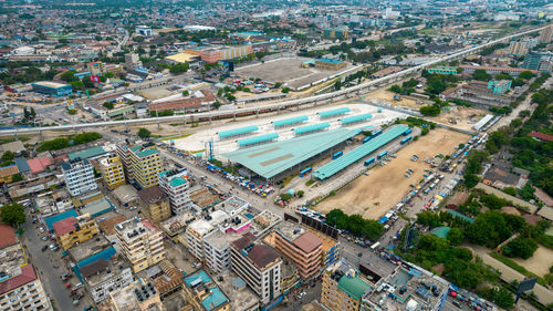 Aerial view of dar es salaam, tanzania