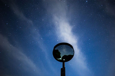 Low angle view of stars against sky at night