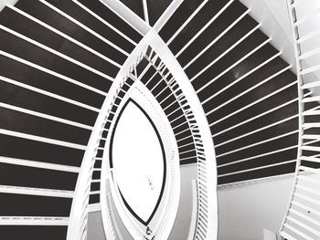 Low angle view of spiral staircase