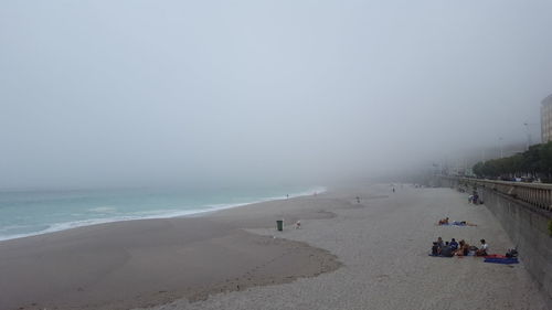 High angle view of beach