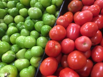 Full frame shot of tomatoes in market