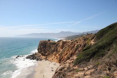 Scenic view of malibu coast