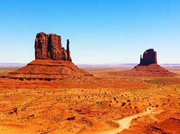 Rock formations in desert