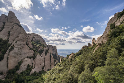 Scenic view of rocky mountains against sky