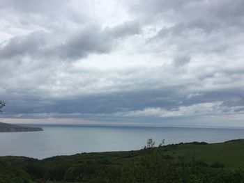 Scenic view of cloudy sky over sea
