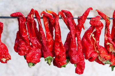 Close-up of red chili peppers