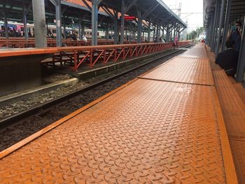 Train at railroad station