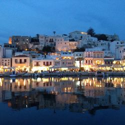 Illuminated city at night