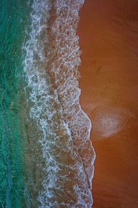 Aerial view of beach and sea